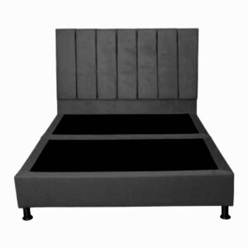 DAVINCI - Combo 120x190 Cabecero Clásico - Base cama Dividida Color gris oscuro