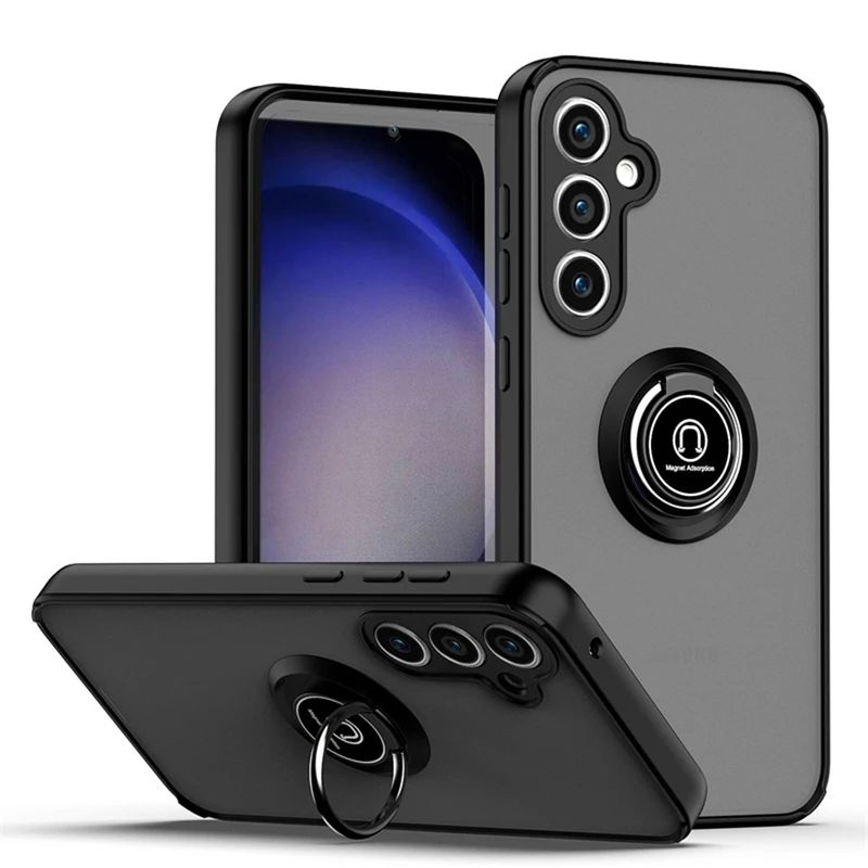 GENERICO - Funda Estuche Mate Con Anillo Compatible Samsung S23 FE Negro