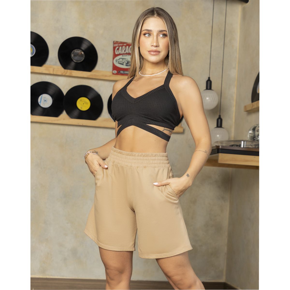 ATYPICAL - Bermuda Short Mujer Caramelo Atypical 6667