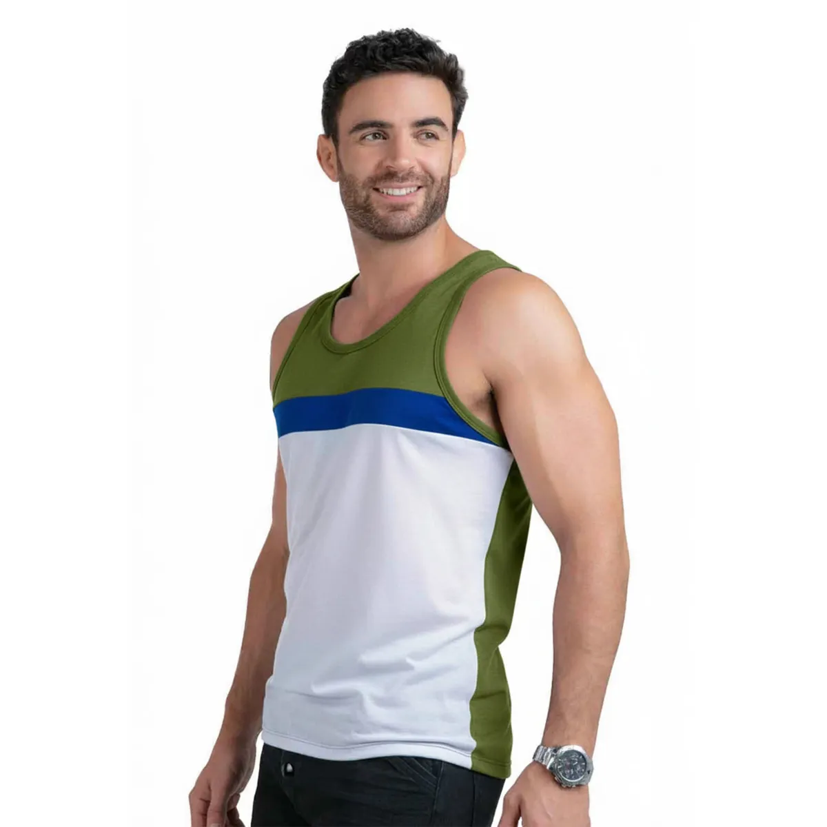 MARKETING PERSONAL - Camisilla Masculino Verde Militar Mp 96536