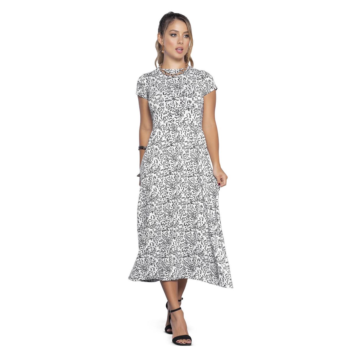 MARKETING PERSONAL - Vestido Largo Mujer Estampado Mp 9489