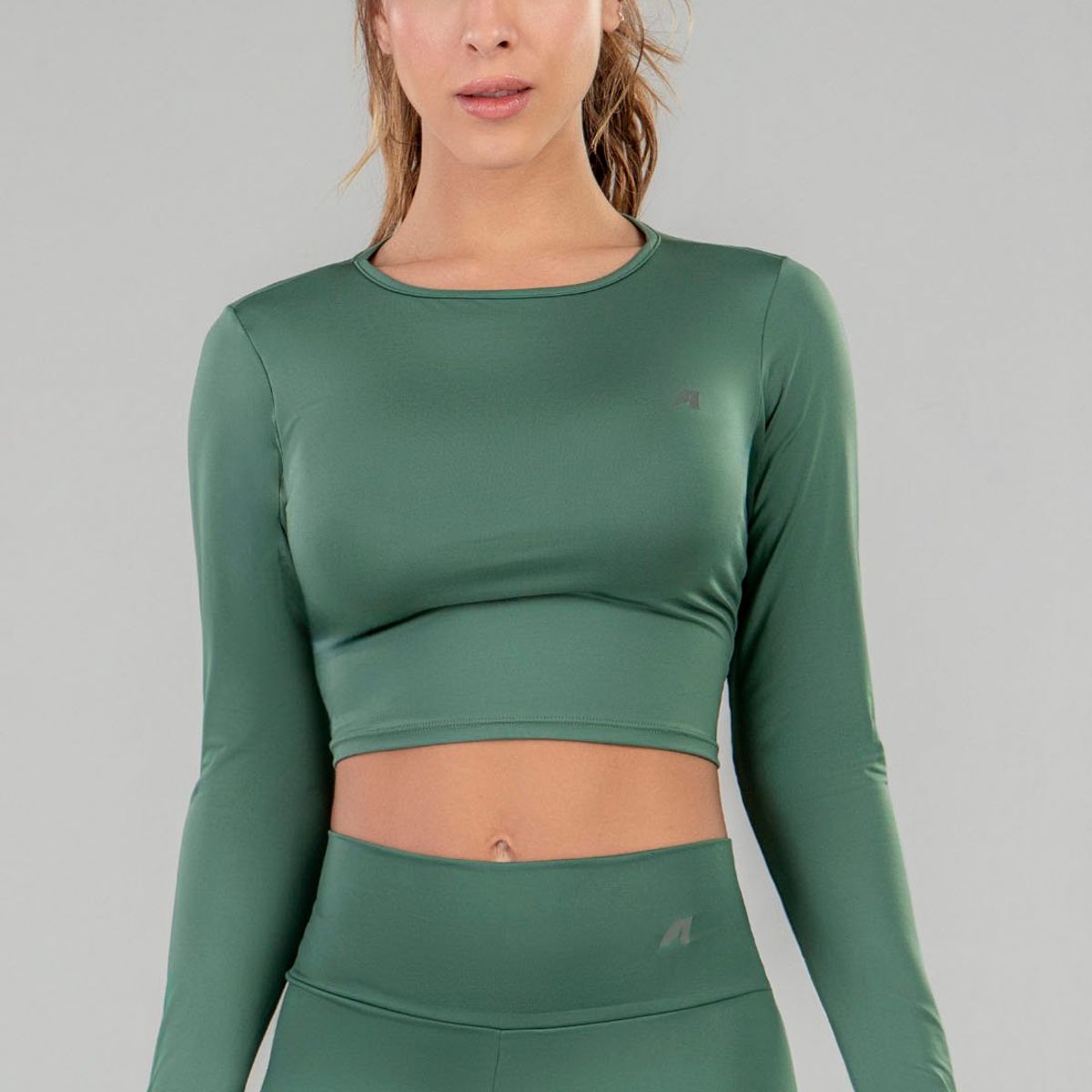 FORMAS INTIMAS - Crop Top Mujer Verde Musgo FI 7762