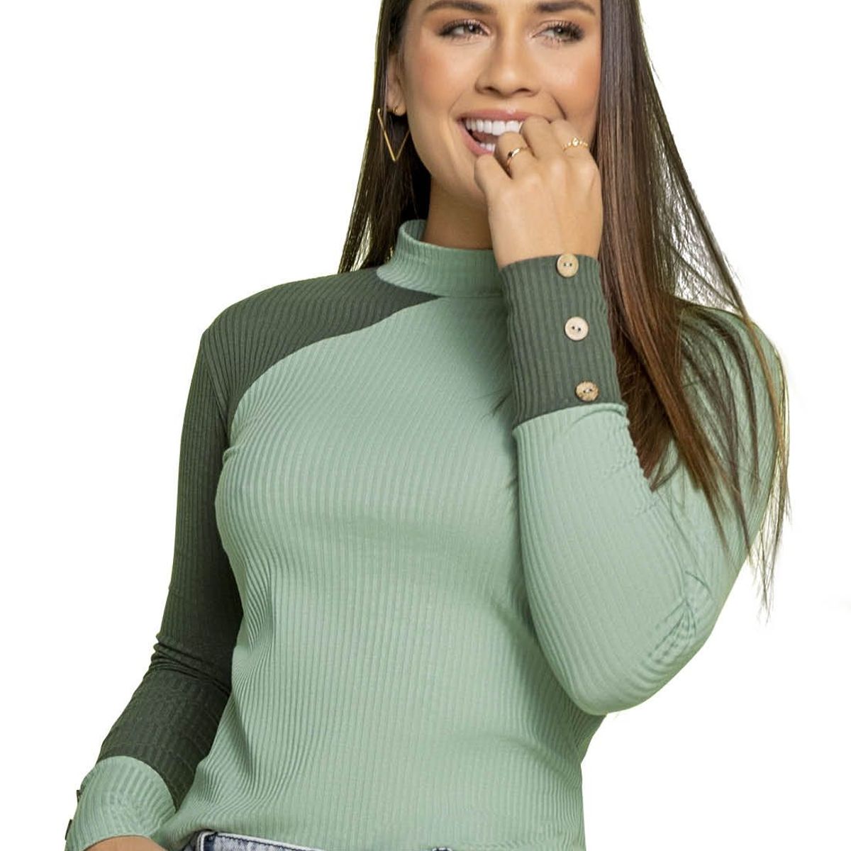 ATYPICAL - Camibuzo Mujer Verde Oliva Atypical 9650