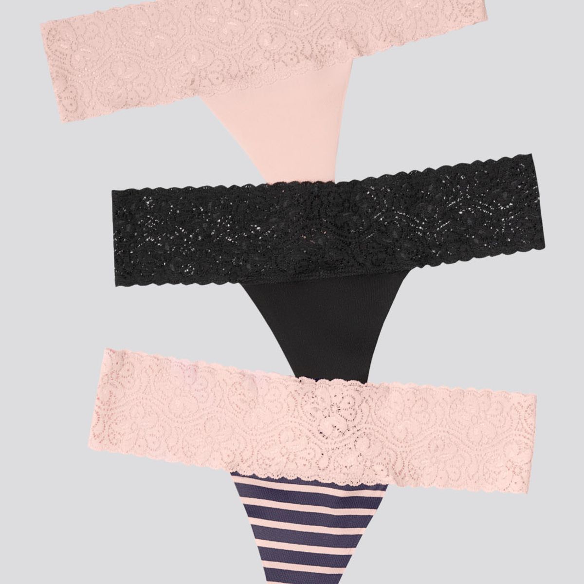 FORMAS INTIMAS - Brasilera Paq X3 Mujer Negro/Rosa/Estampado FI 96215