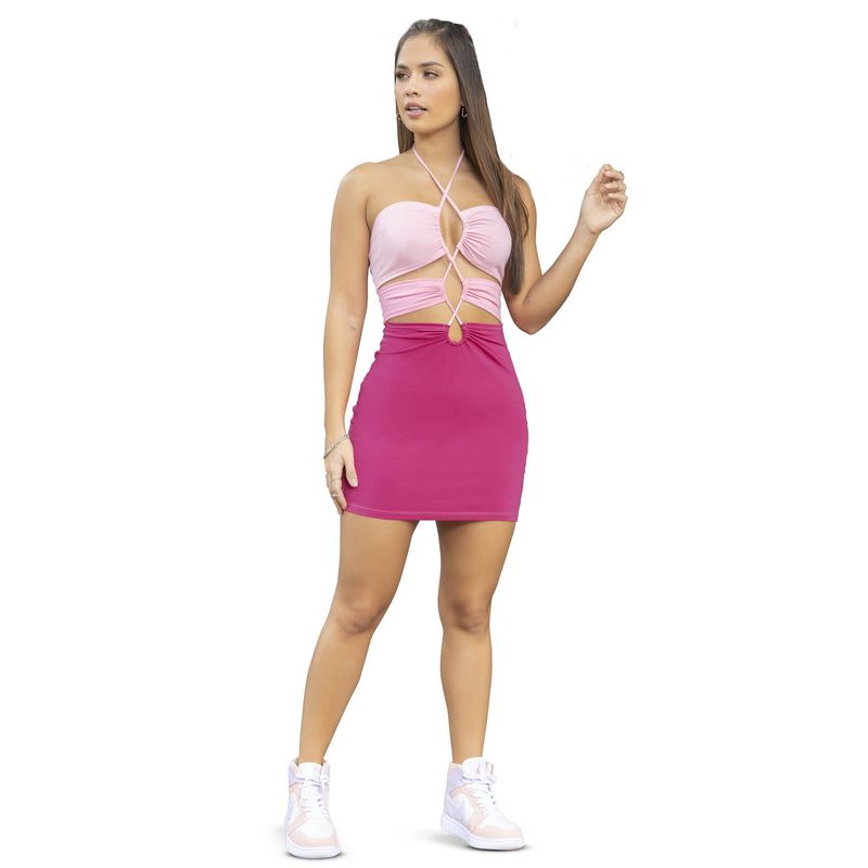 ATYPICAL - Vestido Corto Mujer Rosado Atypical 5521