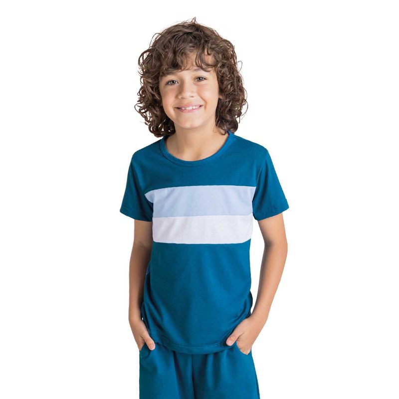 MARKETING PERSONAL - Camiseta Infantil Azul Petróleo Mp 1940