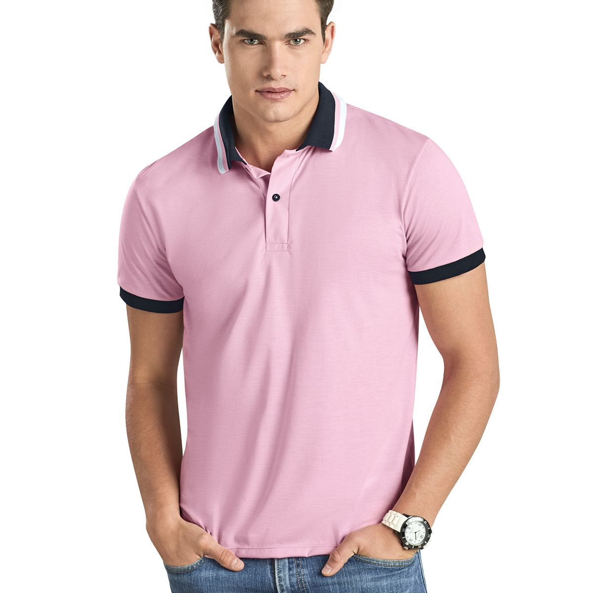 MARKETING PERSONAL - Polo Hombre Rosado Mp 96612