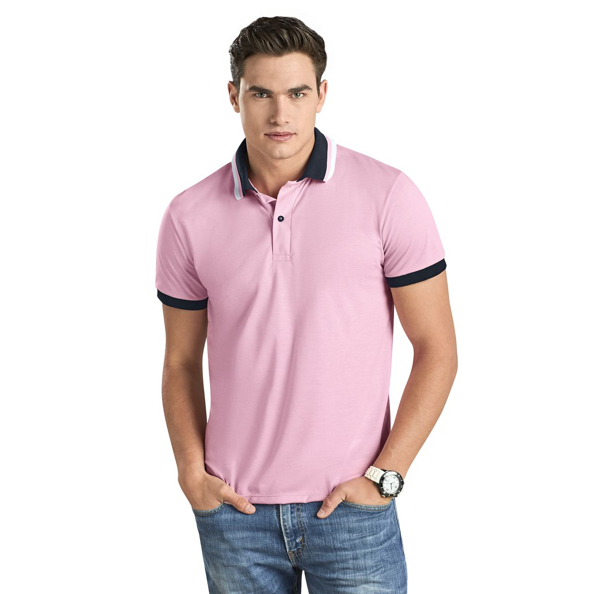 MARKETING PERSONAL - Polo Hombre Rosado Mp 96612