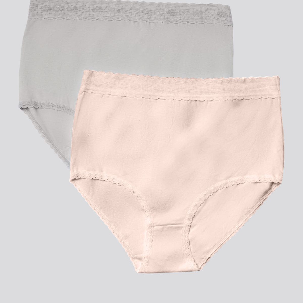 FORMAS INTIMAS - Panty Paq X2 Mujer Palo De Rosa Claro/Gris Claro FI 96637
