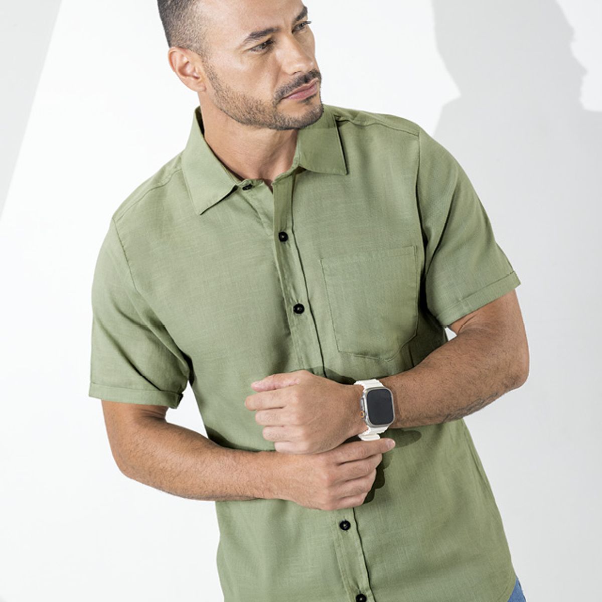 MARKETING PERSONAL - Camisa Hombre Verde Oliva Mp 5113