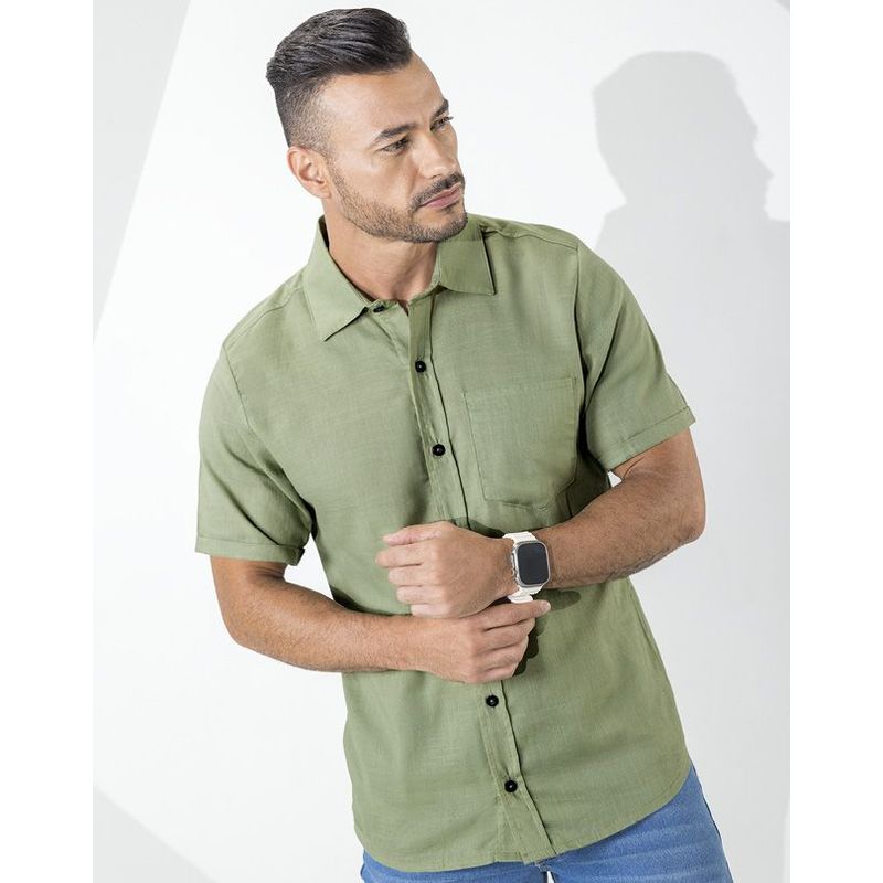 MARKETING PERSONAL - Camisa Hombre Verde Oliva Mp 5113