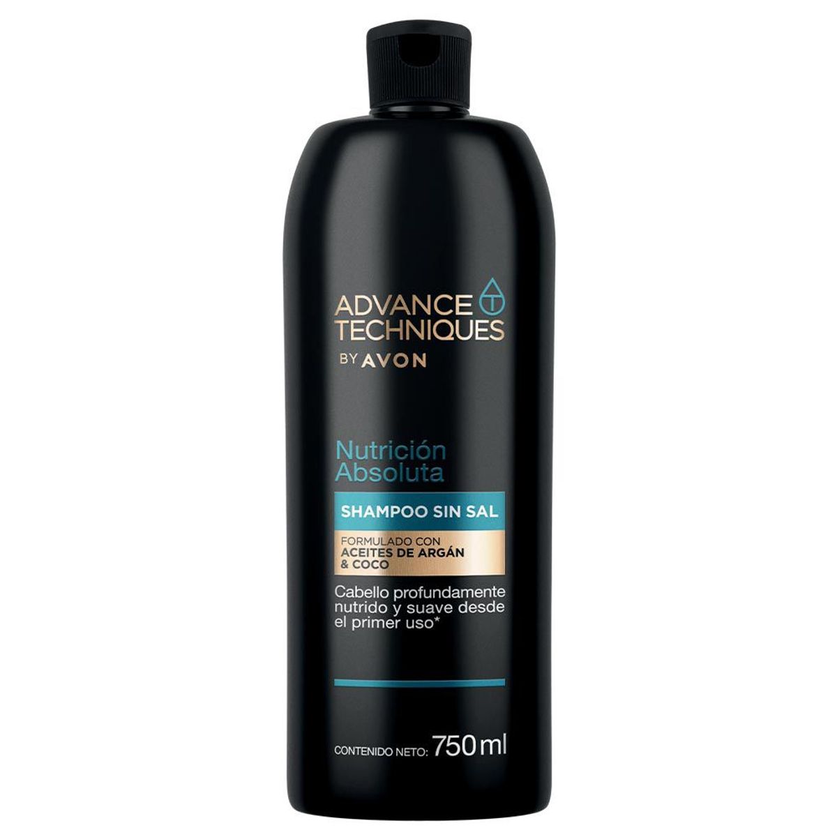 AVON - Shampoo Sin Sal Aceite Argán Coco Nutrición Absoluta Advance