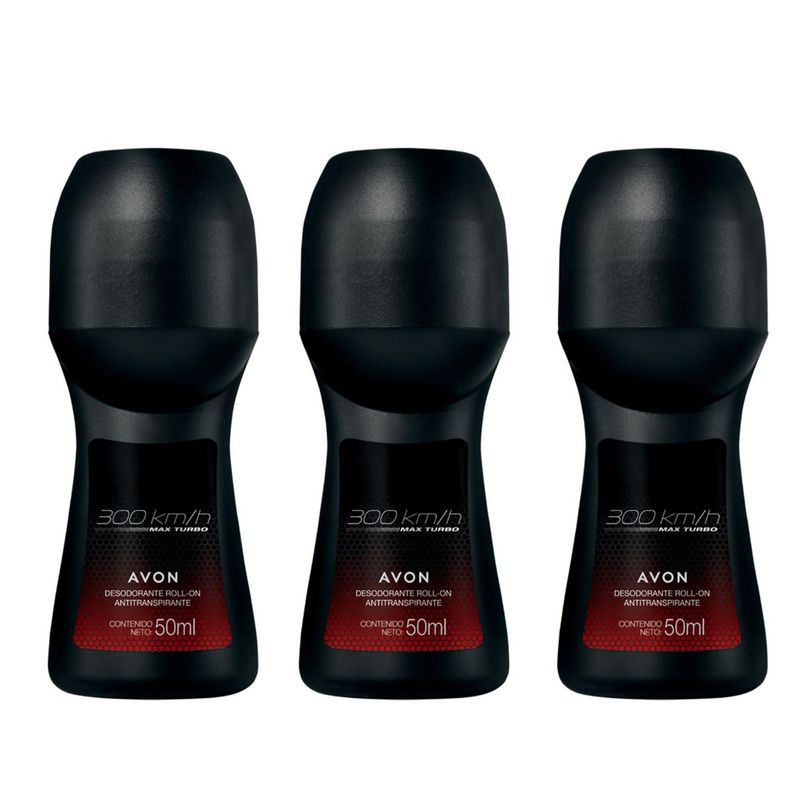 AVON - Desodorante 300 k Turbo Max x 3 Unidades de Avon