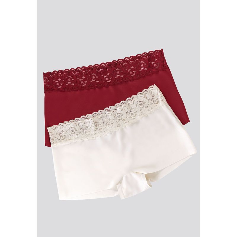 FORMAS INTIMAS - Cachetero Paq X2 Mujer Vino/Marfil FI 75713