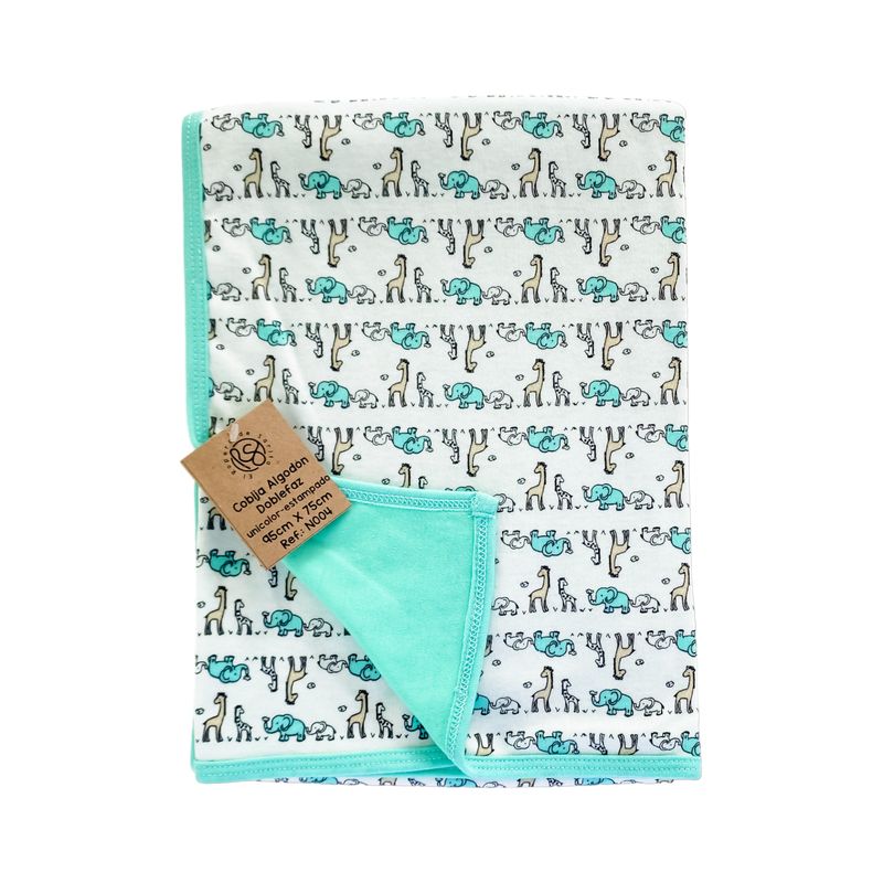 EL ROPERO DE SARITA - Ensueños Estampados Menta - Cobija Doble Estampada