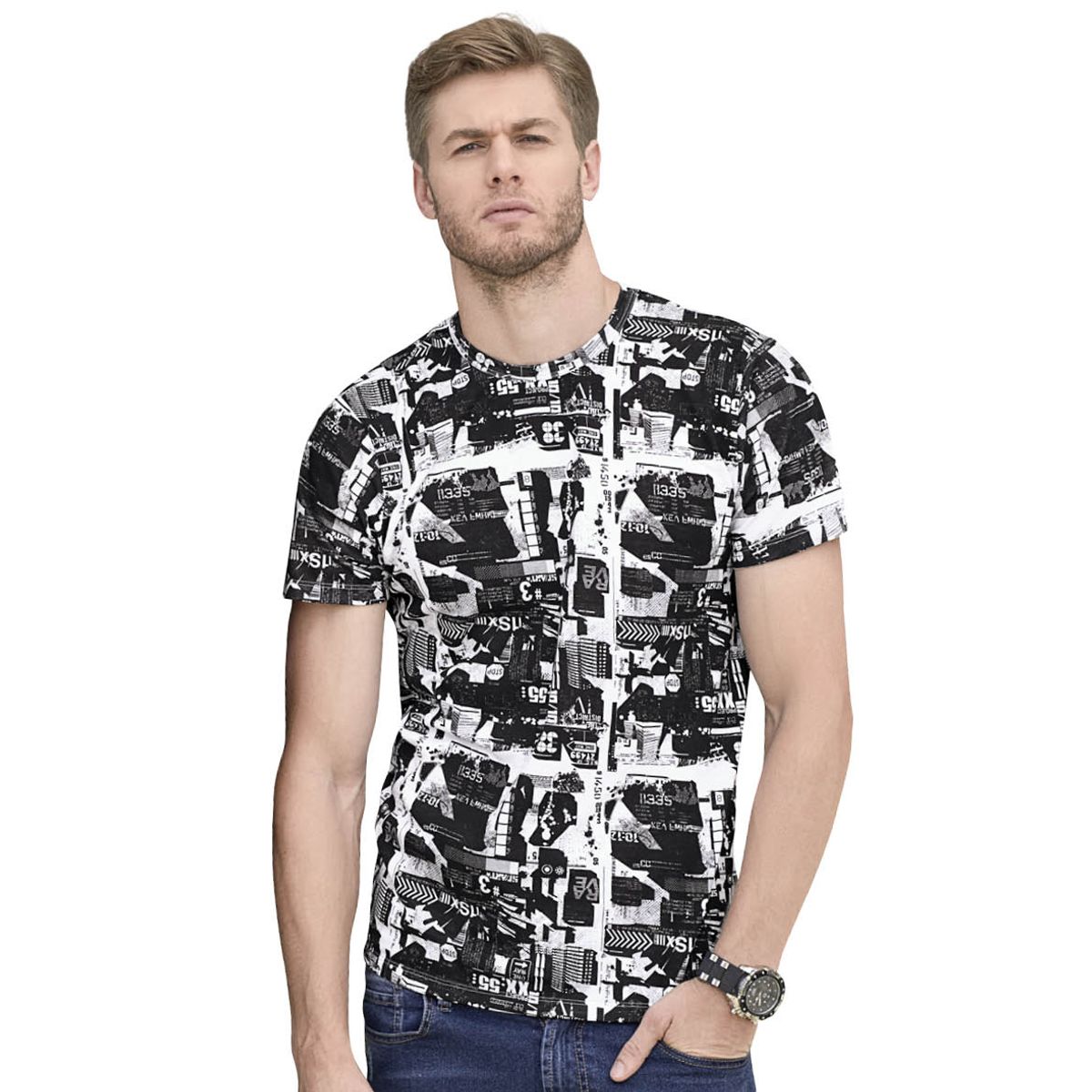 MARKETING PERSONAL - Camiseta Hombre Estampado Mp 87253