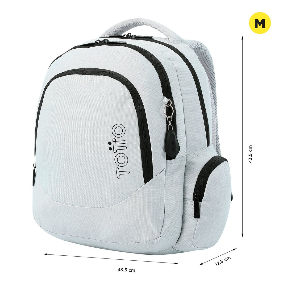 TOTTO - Morral Escolar Porta PC 15.4" Luciano 2.0 Gris