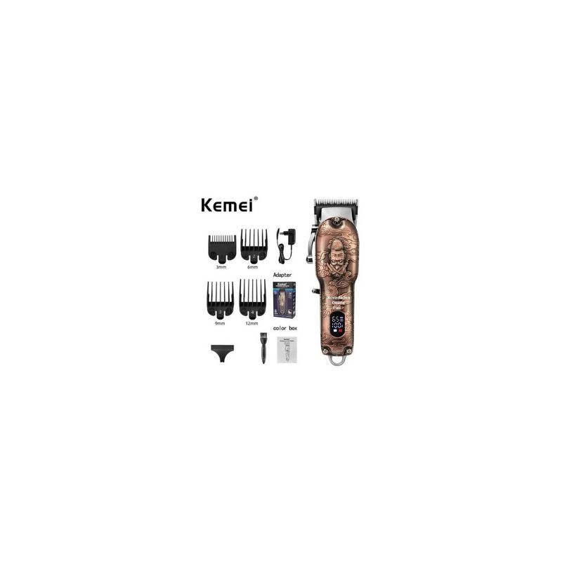 KEMEI - Maquina Para Barberia Profesional Inalámbrica Kemei Km3705