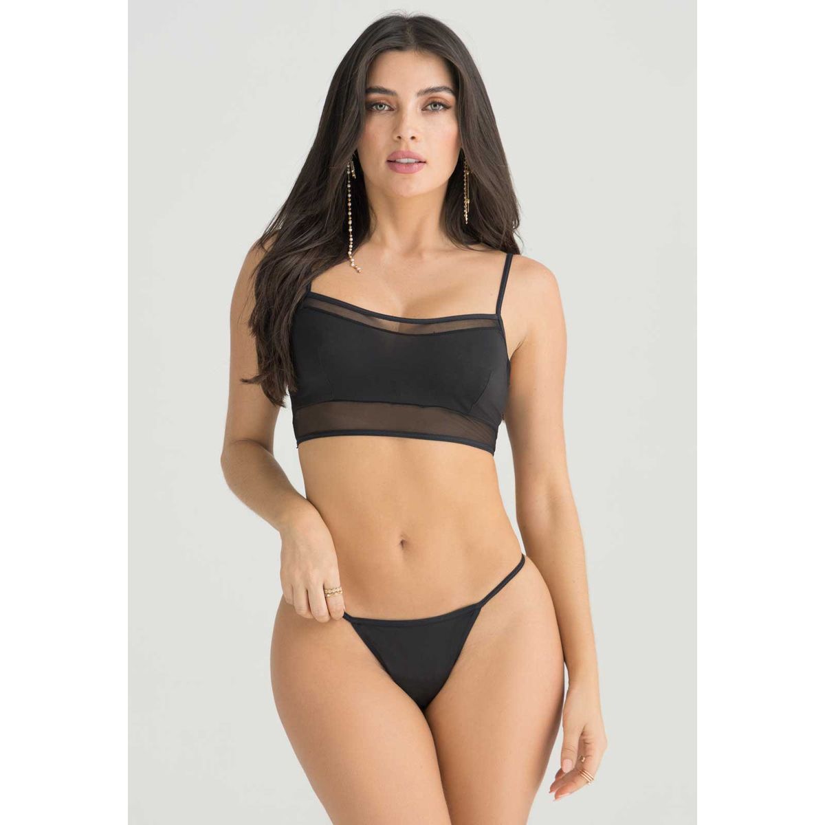 FORMAS INTIMAS - Conjunto Mujer Negro FI 4969