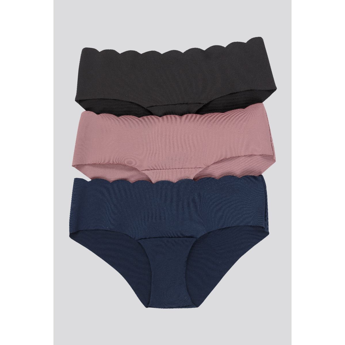 FORMAS INTIMAS - Cachetero Paq X3 Mujer Azul Navy/Rosa/Negro FI 91000