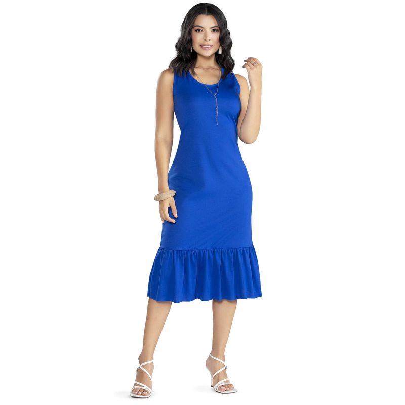 MARKETING PERSONAL - Vestido Largo Mujer Azul Rey Mp 3766