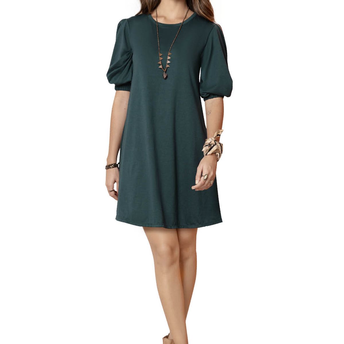 RUTTA - Vestido Corto Mujer Verde Botella Rutta 86023