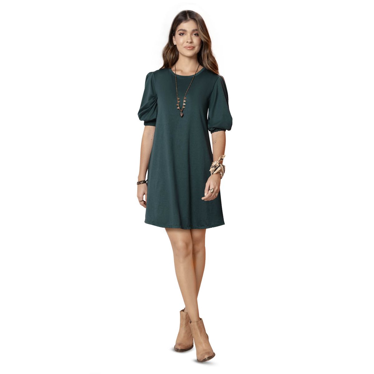 RUTTA - Vestido Corto Mujer Verde Botella Rutta 86023