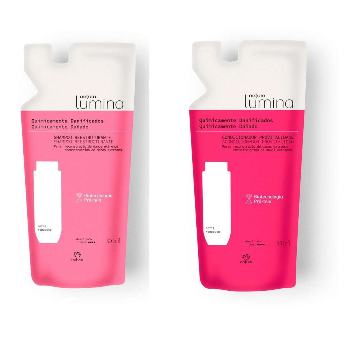 NATURA - Repuesto Shampoo y Acondicionador Quimicamente dañados