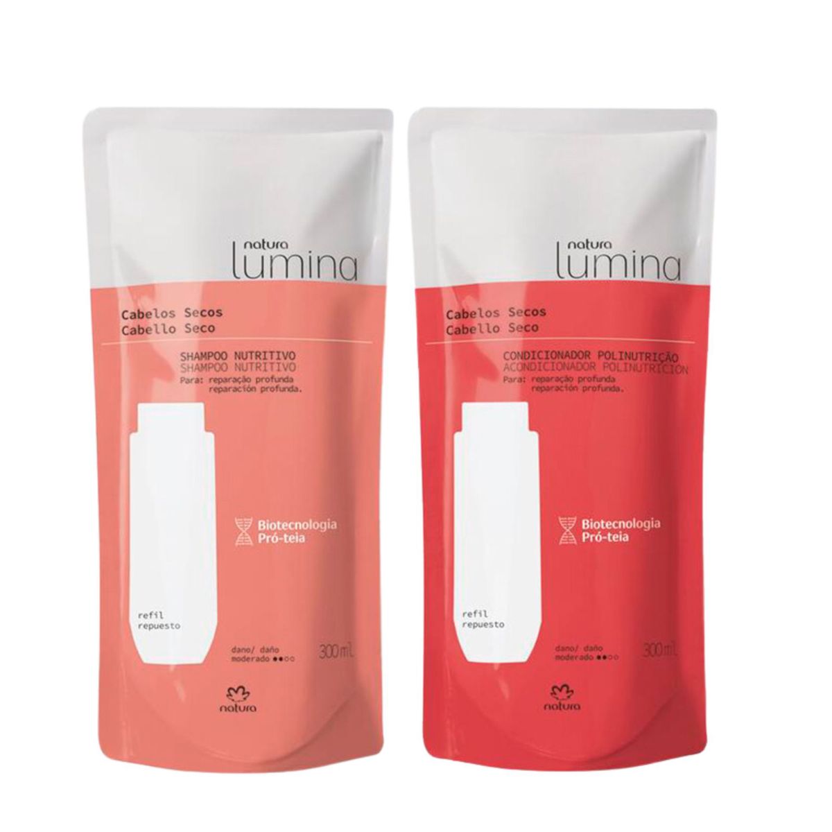 NATURA - Repuesto Shampoo y Acondicionador Cabellos secos