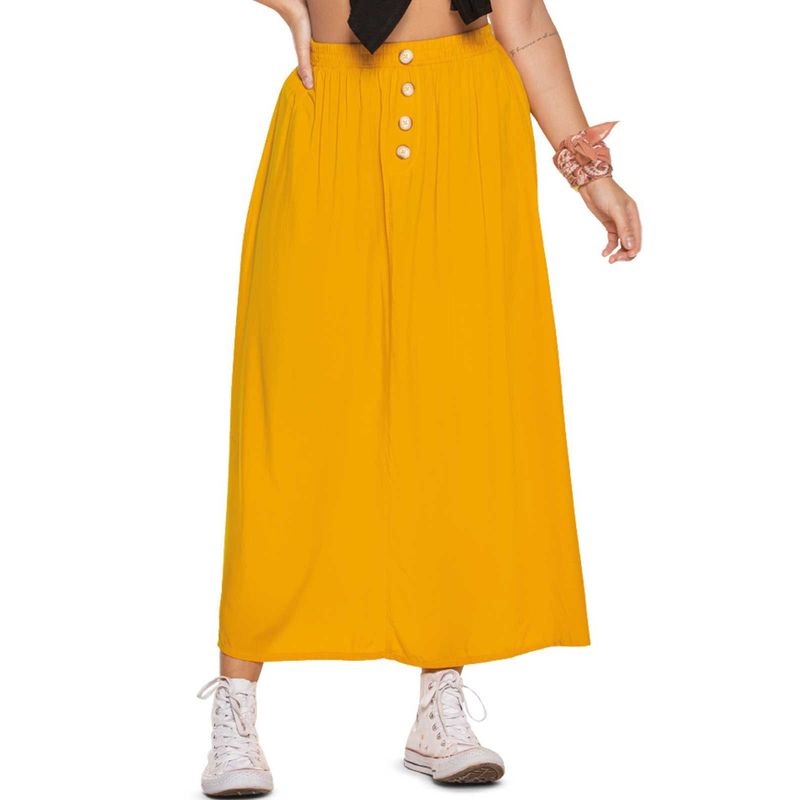 ATYPICAL - Falda Larga Mujer Amarillo Atypical 89548