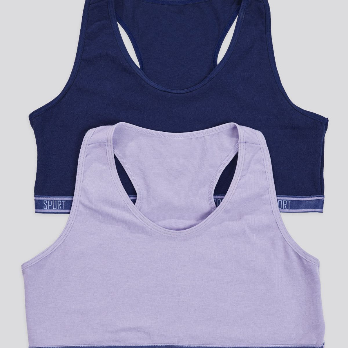 FORMAS INTIMAS - Top Paq X2 Infantil Azul Oscuro/Lila Tech FI 87473