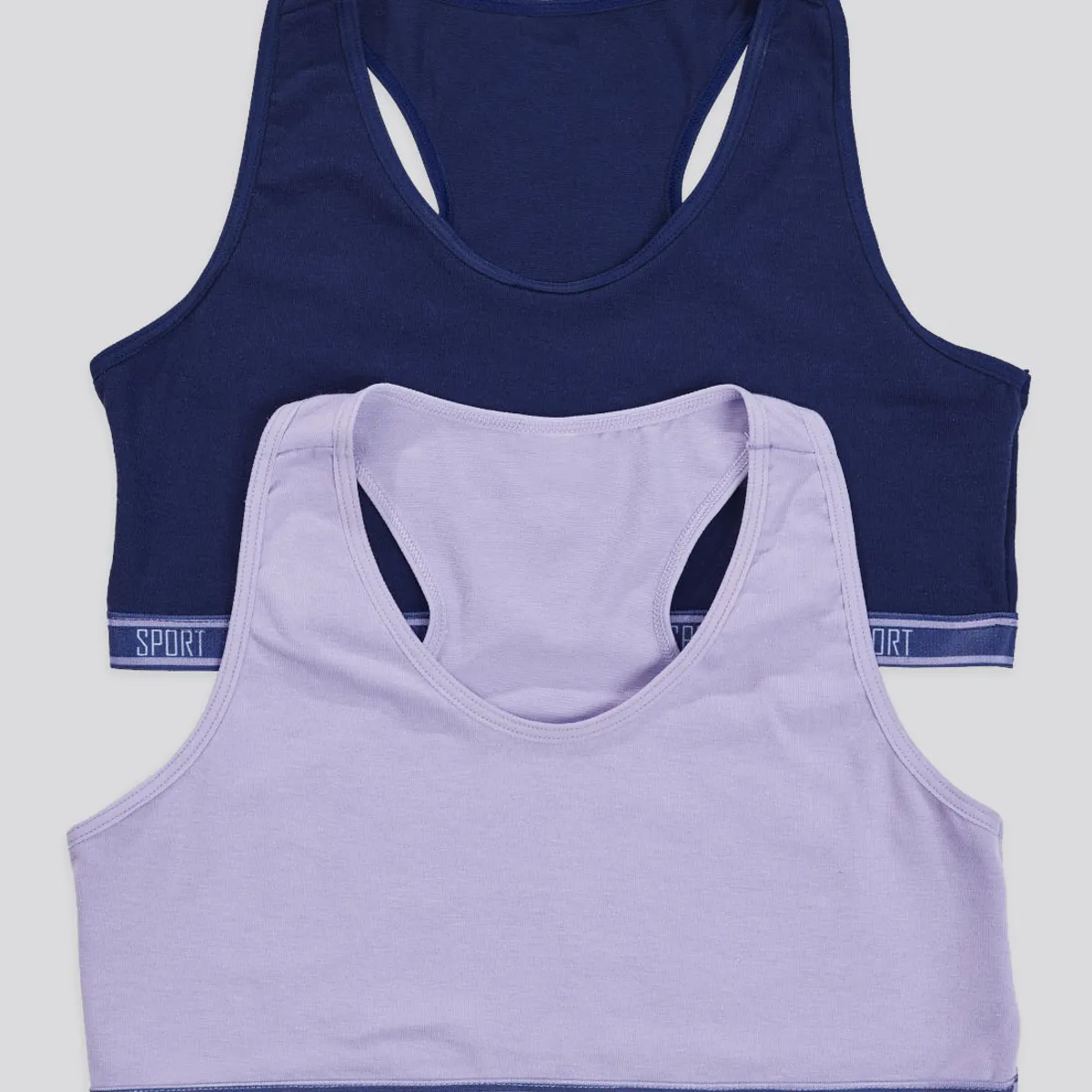 FORMAS INTIMAS - Top Paq X2 Infantil Azul Oscuro/Lila Tech FI 87473