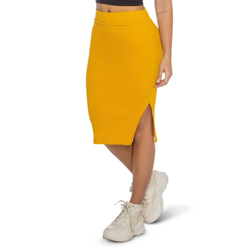 ATYPICAL - Falda Larga Mujer Amarillo Atypical 34748