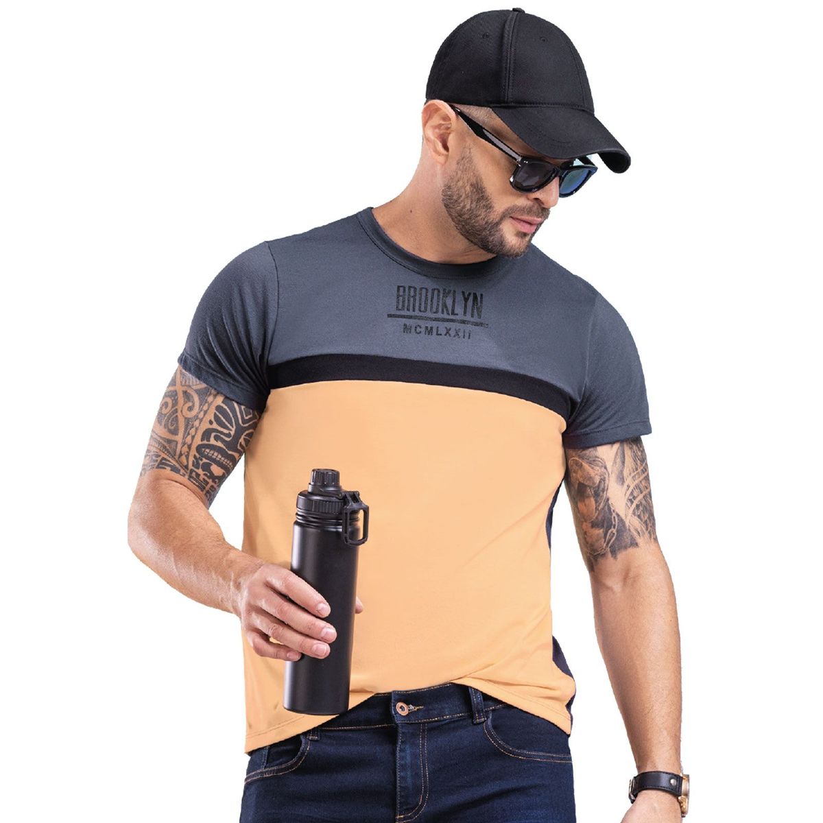 MARKETING PERSONAL - Camiseta Hombre Gris Mp 34807