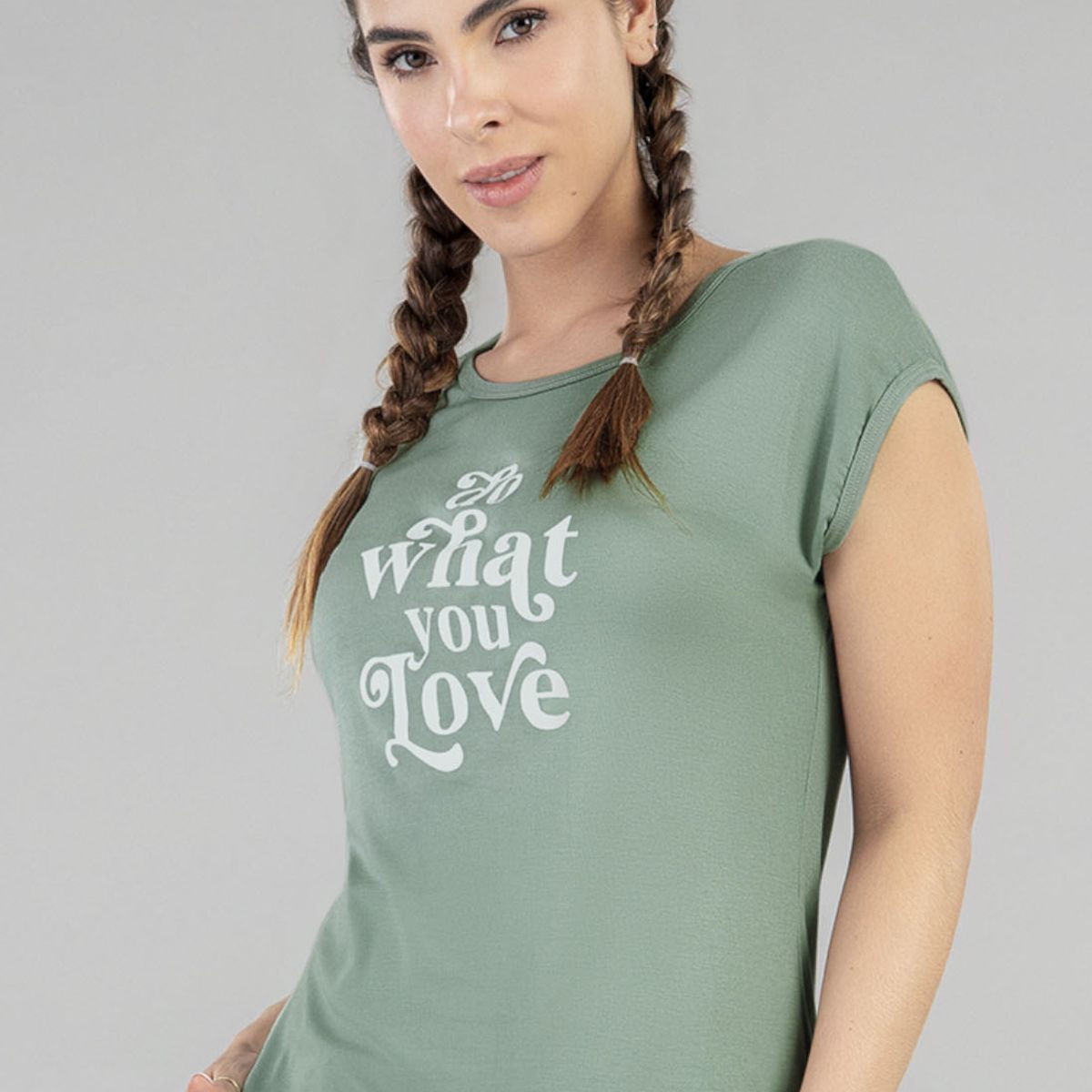 FORMAS INTIMAS - Camiseta Mujer Verde Oliva FI 92714