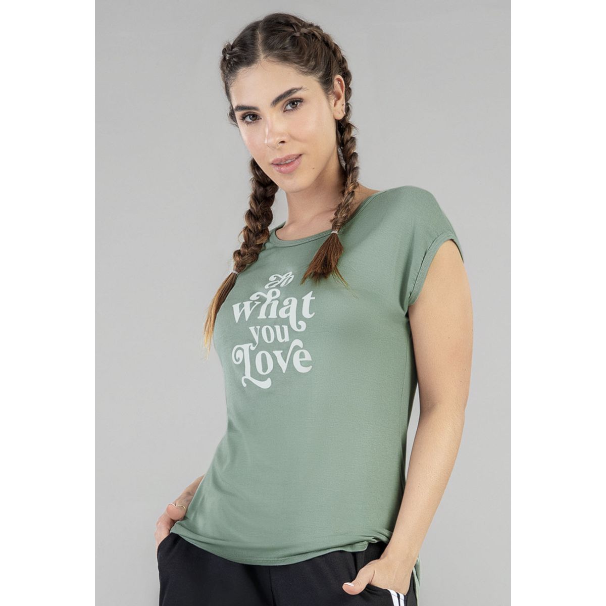 FORMAS INTIMAS - Camiseta Mujer Verde Oliva FI 92714