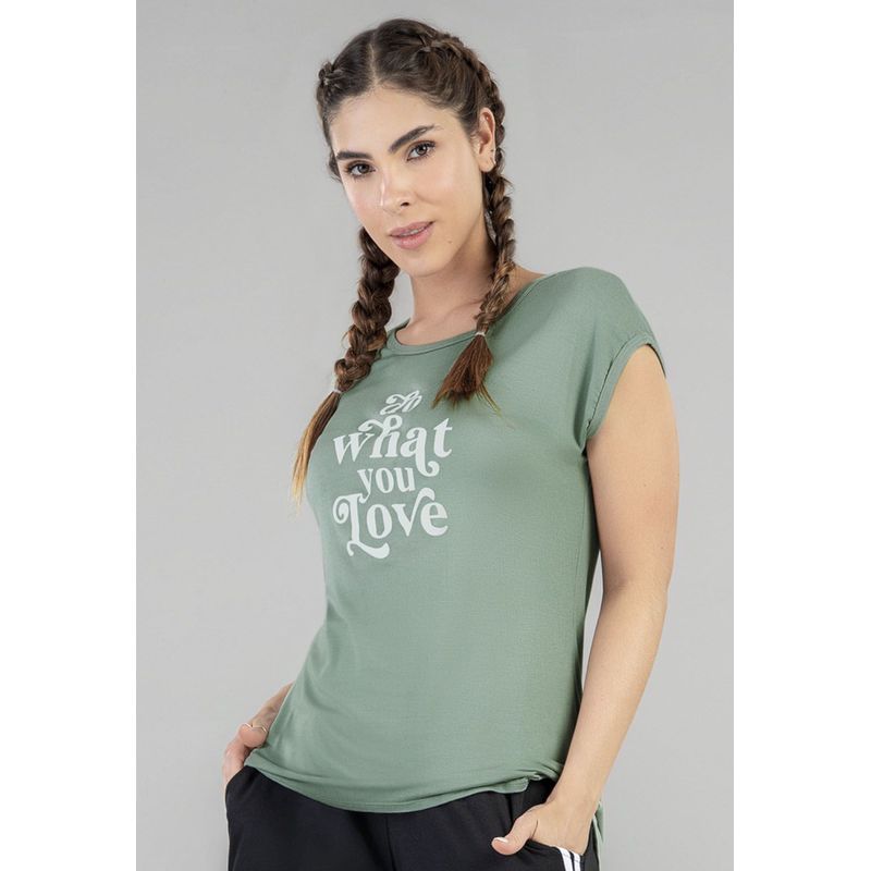 FORMAS INTIMAS - Camiseta Mujer Verde Oliva FI 92714