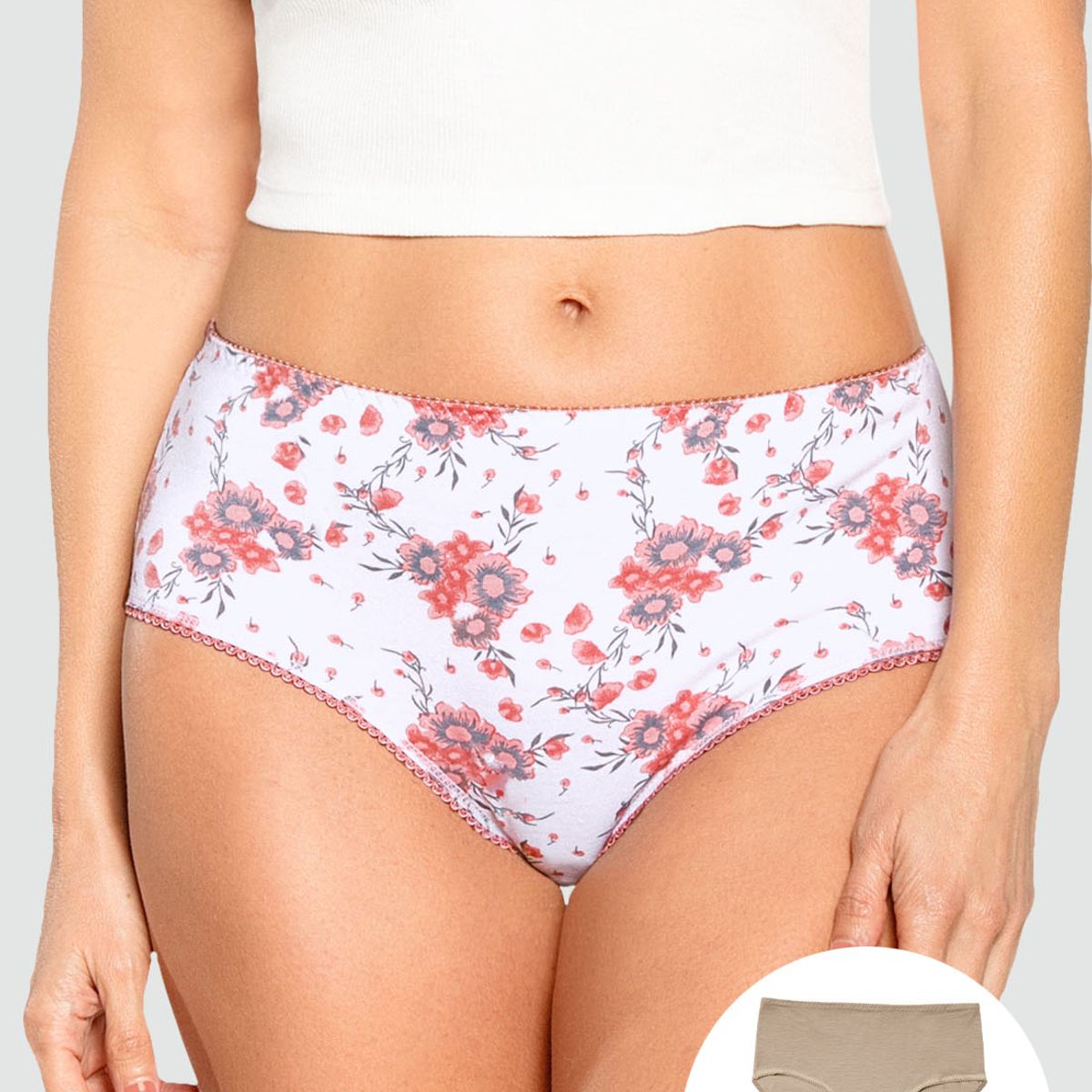 FORMAS INTIMAS - Panty Paq X2 Mujer Piel/Estampado FI 96471