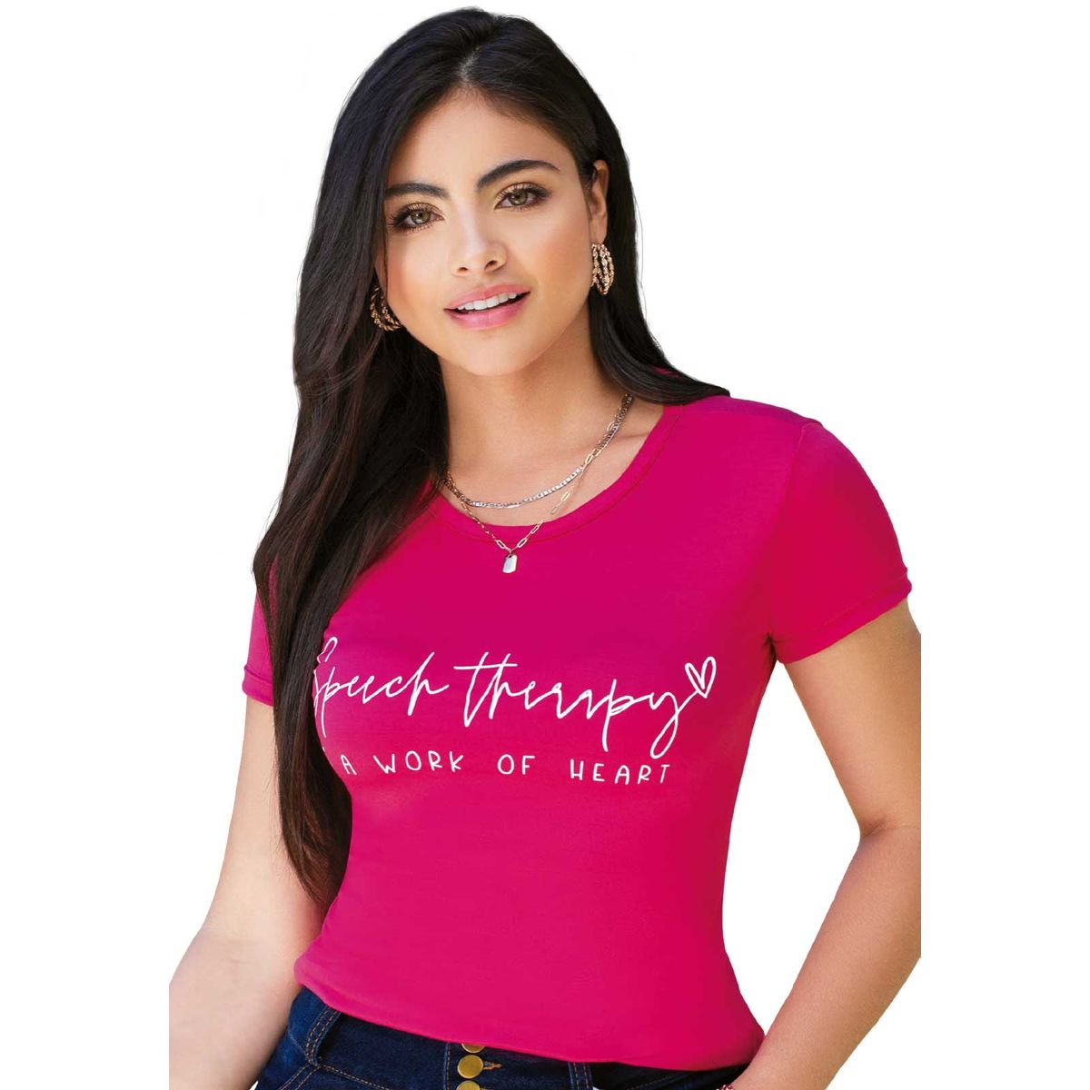 MARKETING PERSONAL - Camiseta Mujer Fucsia Mp 89010