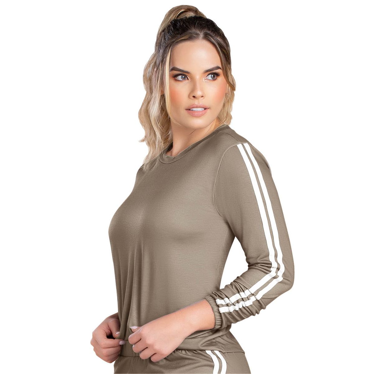 FORMAS INTIMAS - Buzo Mujer Taupe FI 91627