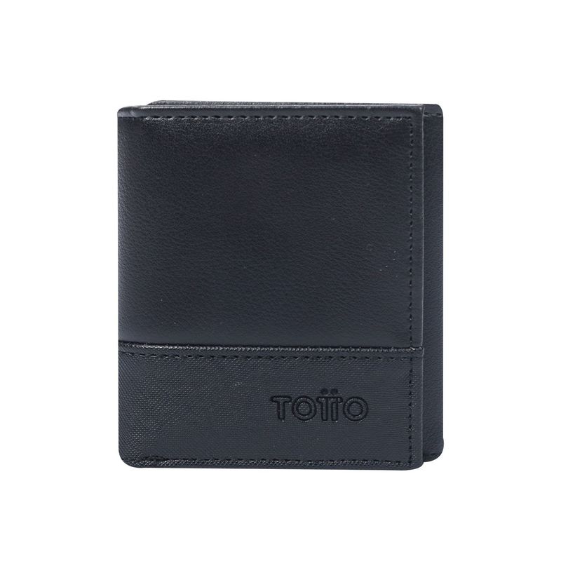 TOTTO - Billetera Para Hombre Saffiano Aqi Tres Cuerpos con RFID Blocker