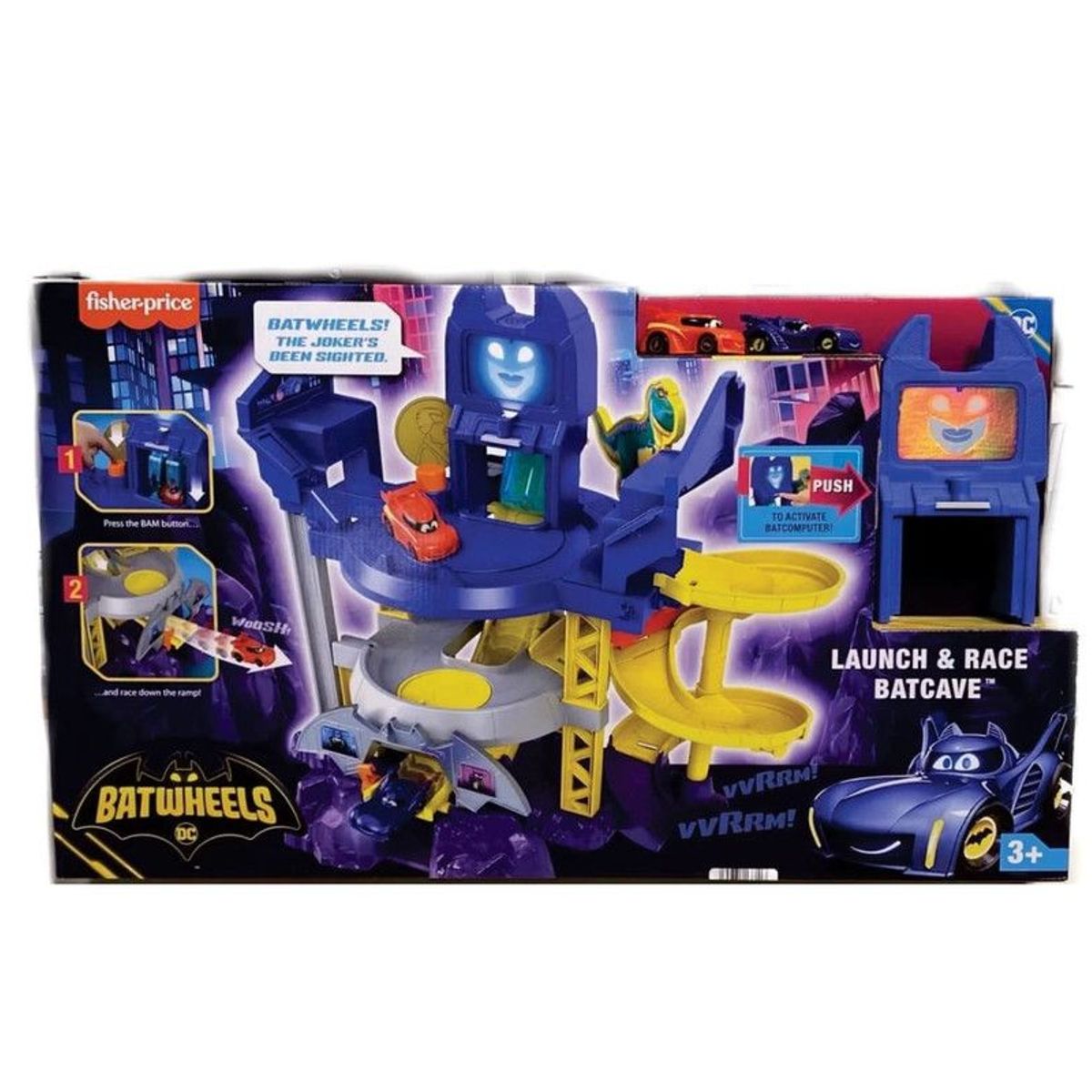 FISHER PRICE - Fisher Price Batwheels Set de Juego Baticueva Lanza y Atrapa_.