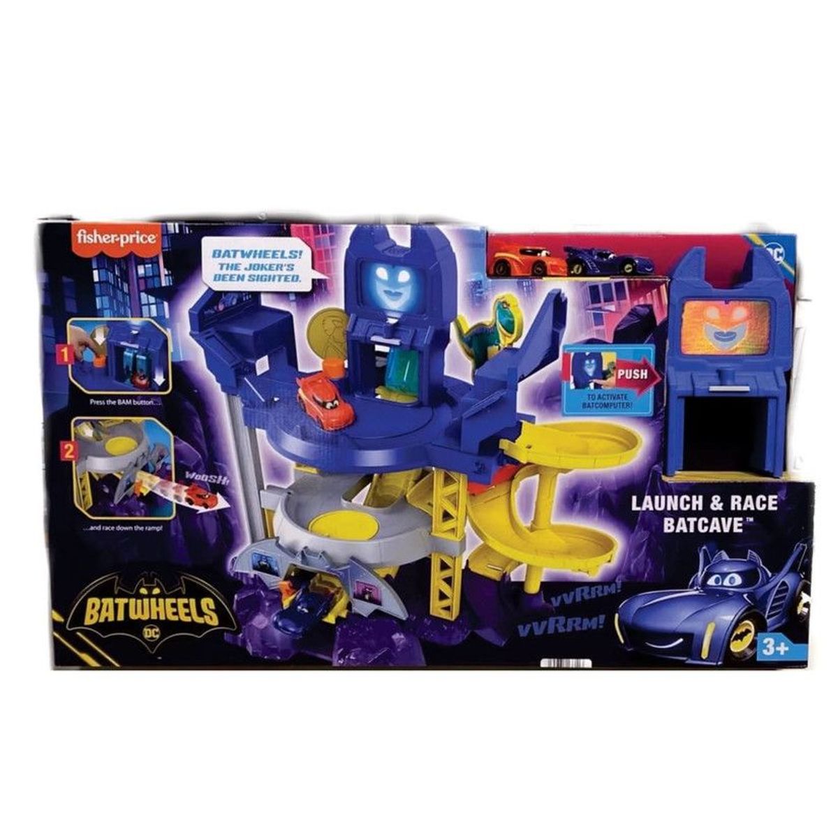 FISHER PRICE - Fisher Price Batwheels Set de Juego Baticueva Lanza y Atrapa_.