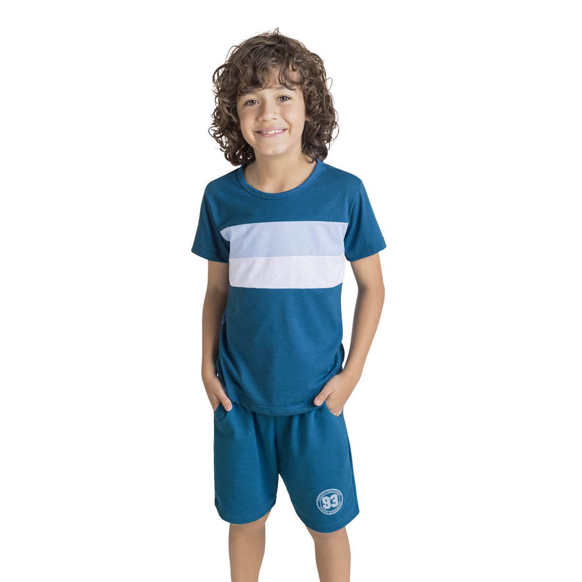 MARKETING PERSONAL - Bermuda Infantil Azul Petróleo Mp 1872