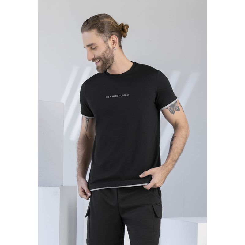 RUTTA - Camiseta Hombre Negro Rutta 1901
