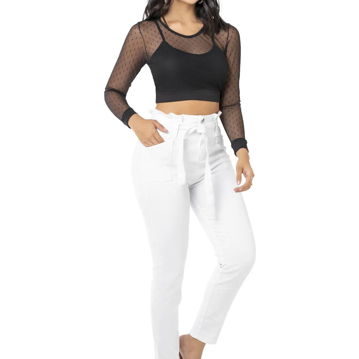 MARKETING PERSONAL - Pantalón Mujer Blanco Mp 86913