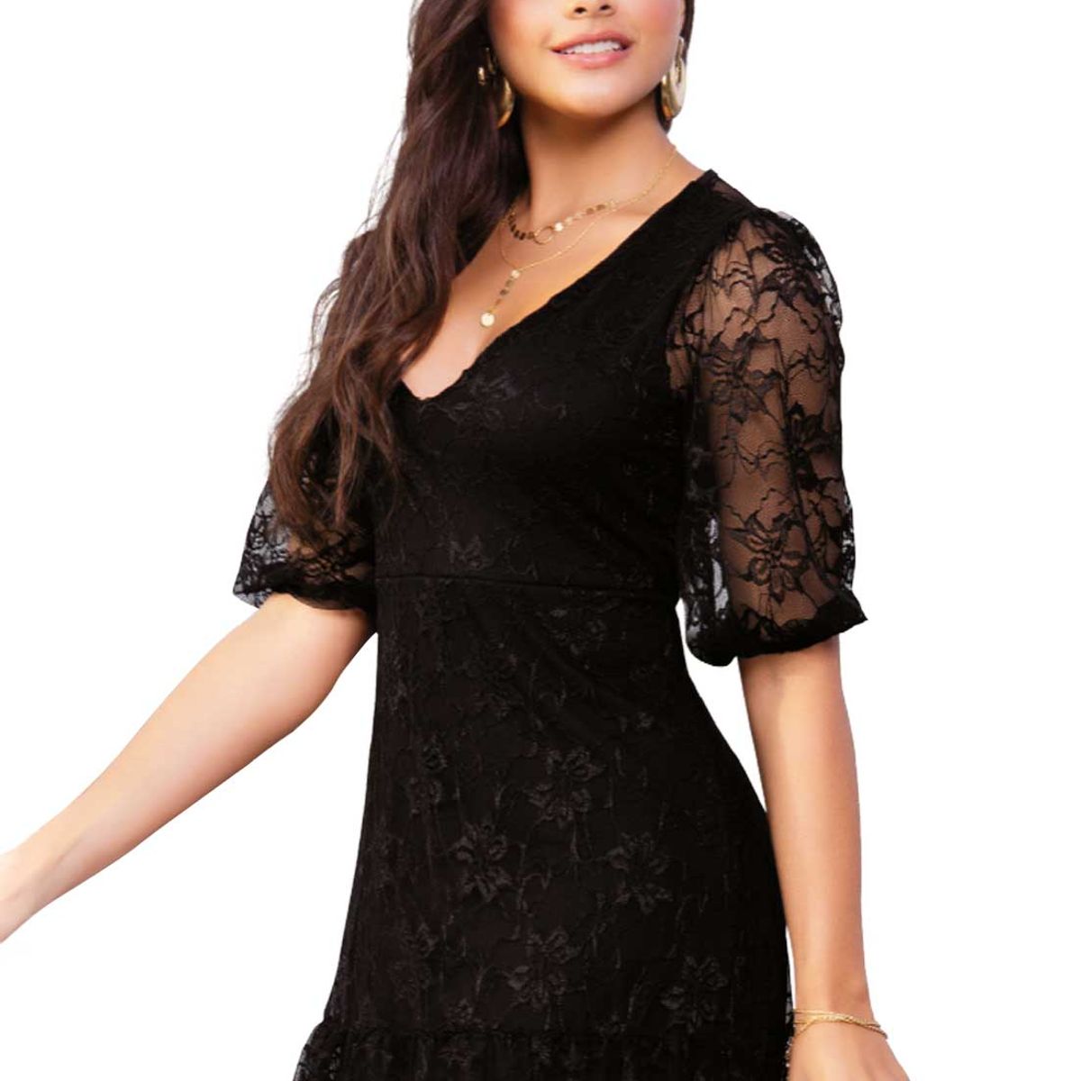 MARKETING PERSONAL - Vestido Corto Mujer Negro Mp 92514