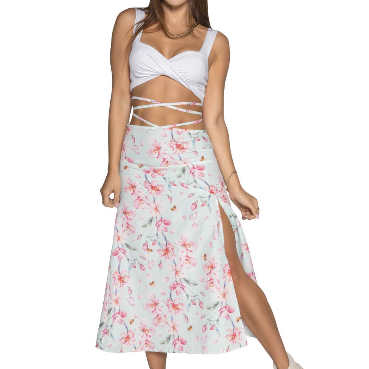 ATYPICAL - Falda Larga Mujer Estampado Atypical 16749