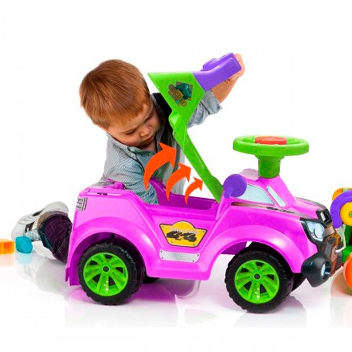 BOY TOYS - Carro Paseador Montable 3 En 1 Niños Bebe