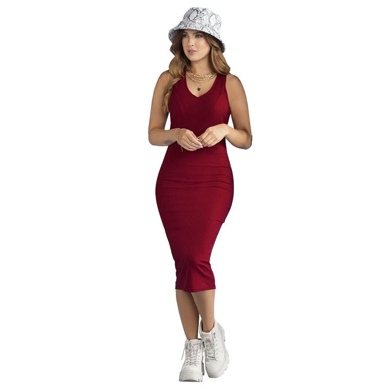 ATYPICAL - Vestido Mujer Vinotinto Atypical 86057